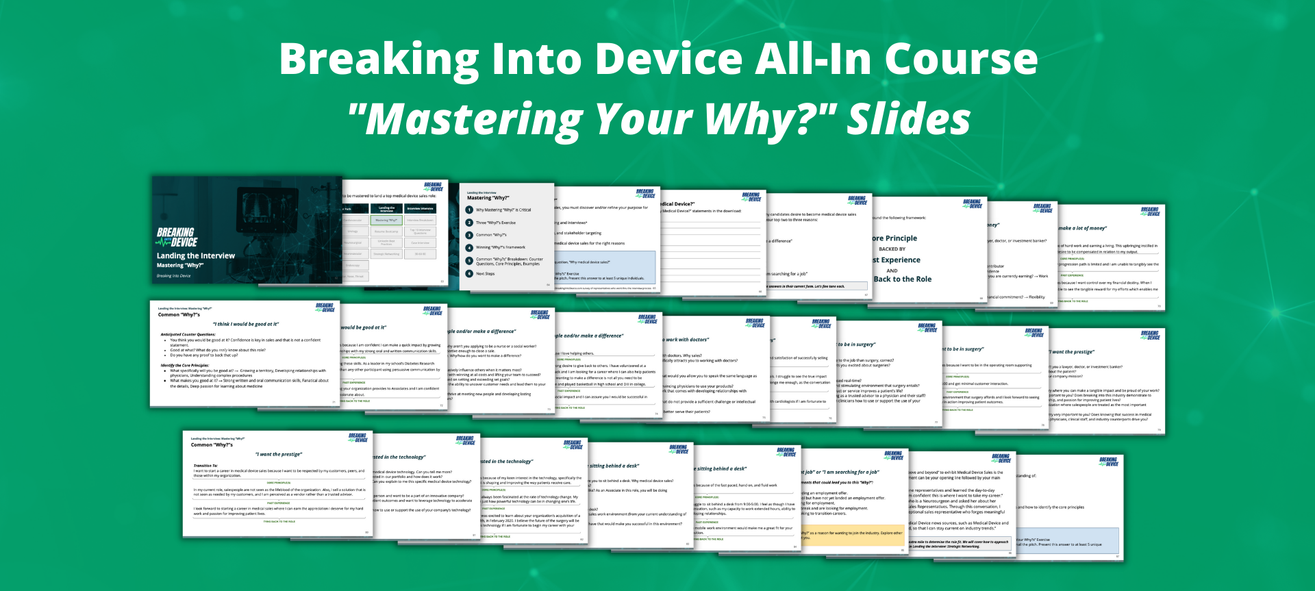 Mastering Your Why Medical Device Slides