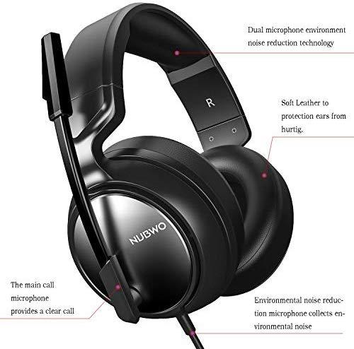 Gaming Headset for PS4, Xbox One, PC, Professional 50mm Driver, 3.5mm Surround Stereo Game Headphones with Noise Cancelling Mic & Volume Control