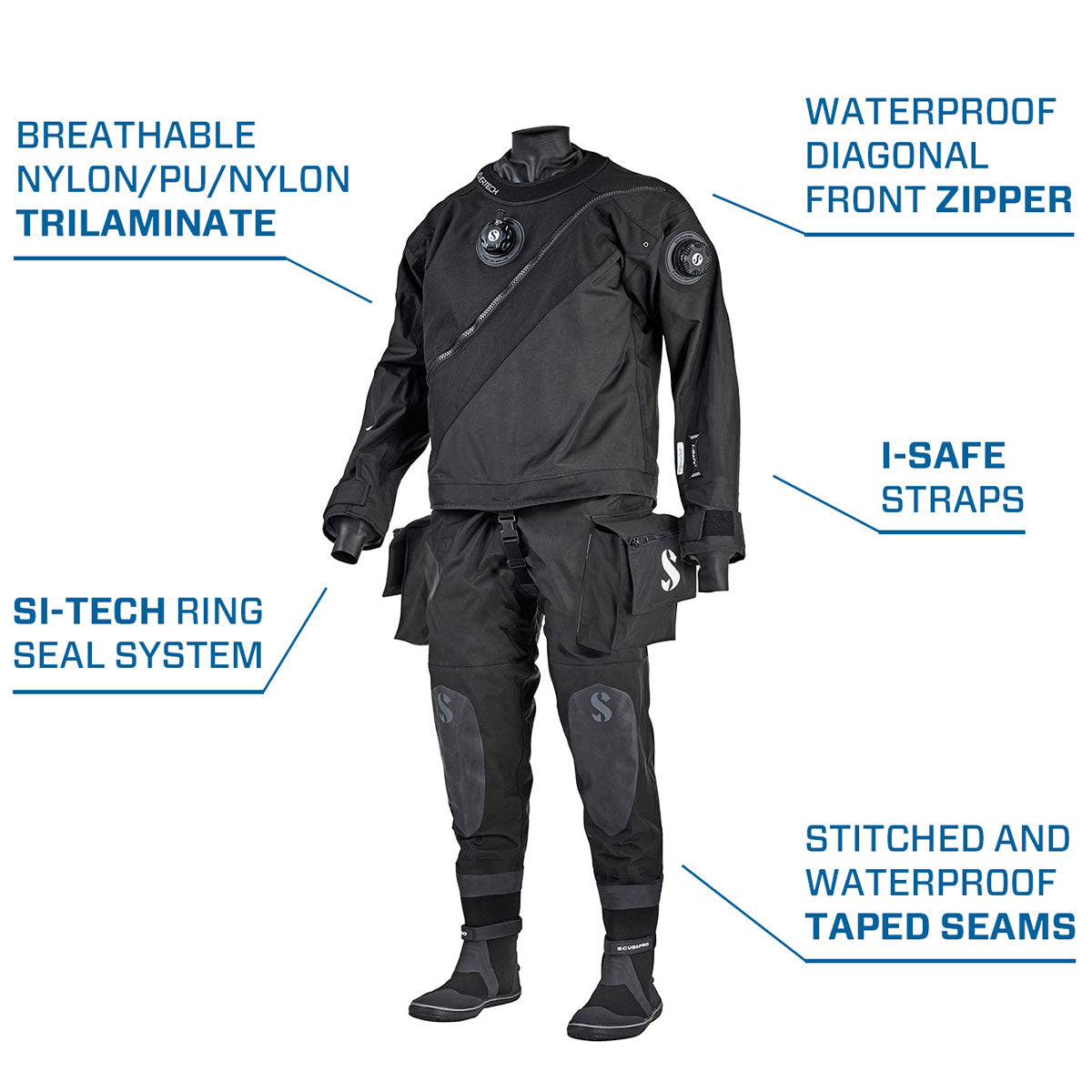 Scubapro Evertech Dry Breathable Men's Drysuit Scuba