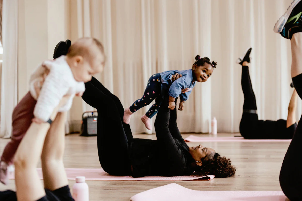 Sweaty Mama class with mums and babies