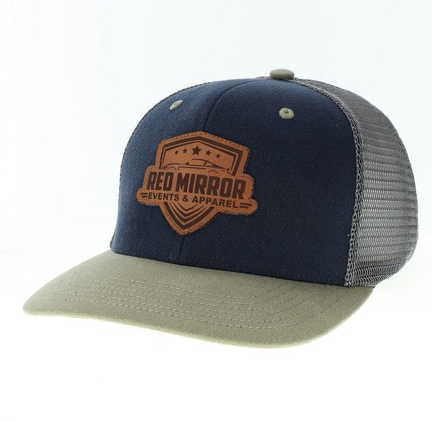 Mustang Hat - Brown Leather Patch – Red Mirror Events / Red Line Apparel