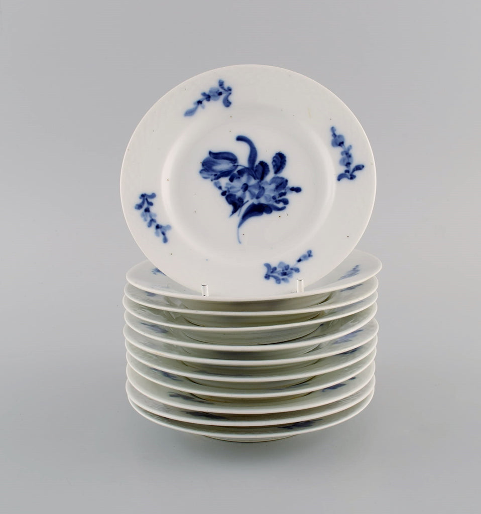 Royal Copenhagen Blue Flower Braided. Three deep plates. Model 10