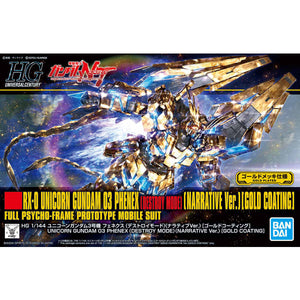 HGUC 1/144 Unicorn Gundam 03 Phenex (Destroy Mode) (GOLD COATING)