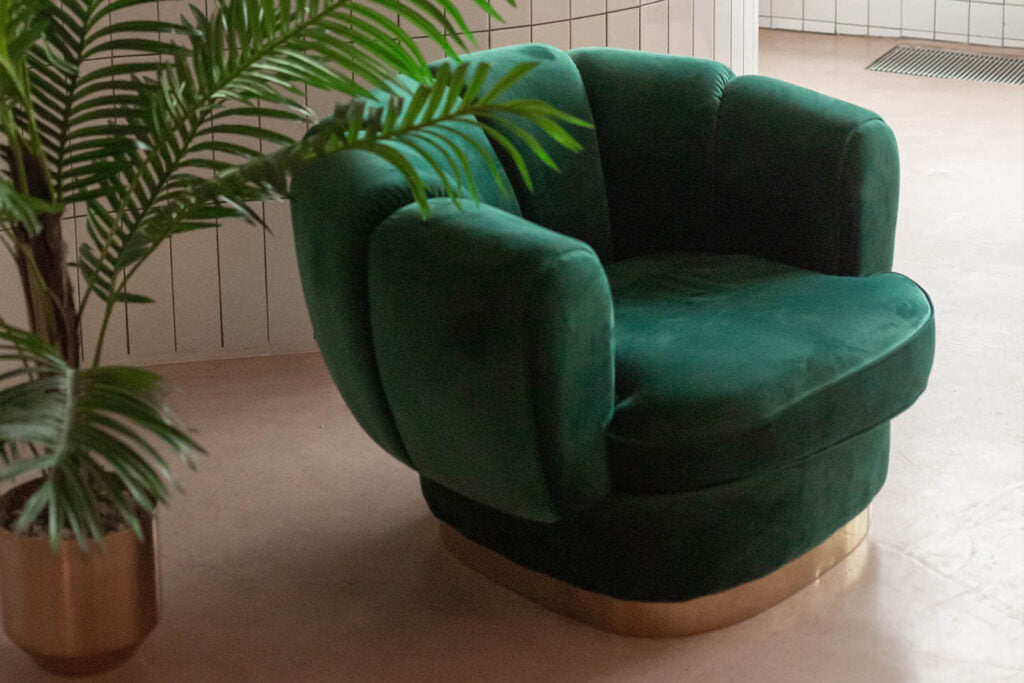 Green Velvet Accent Chairs