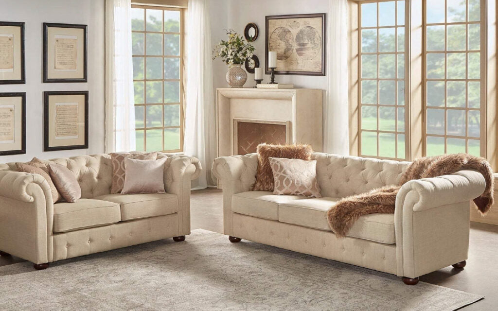 beige sofa