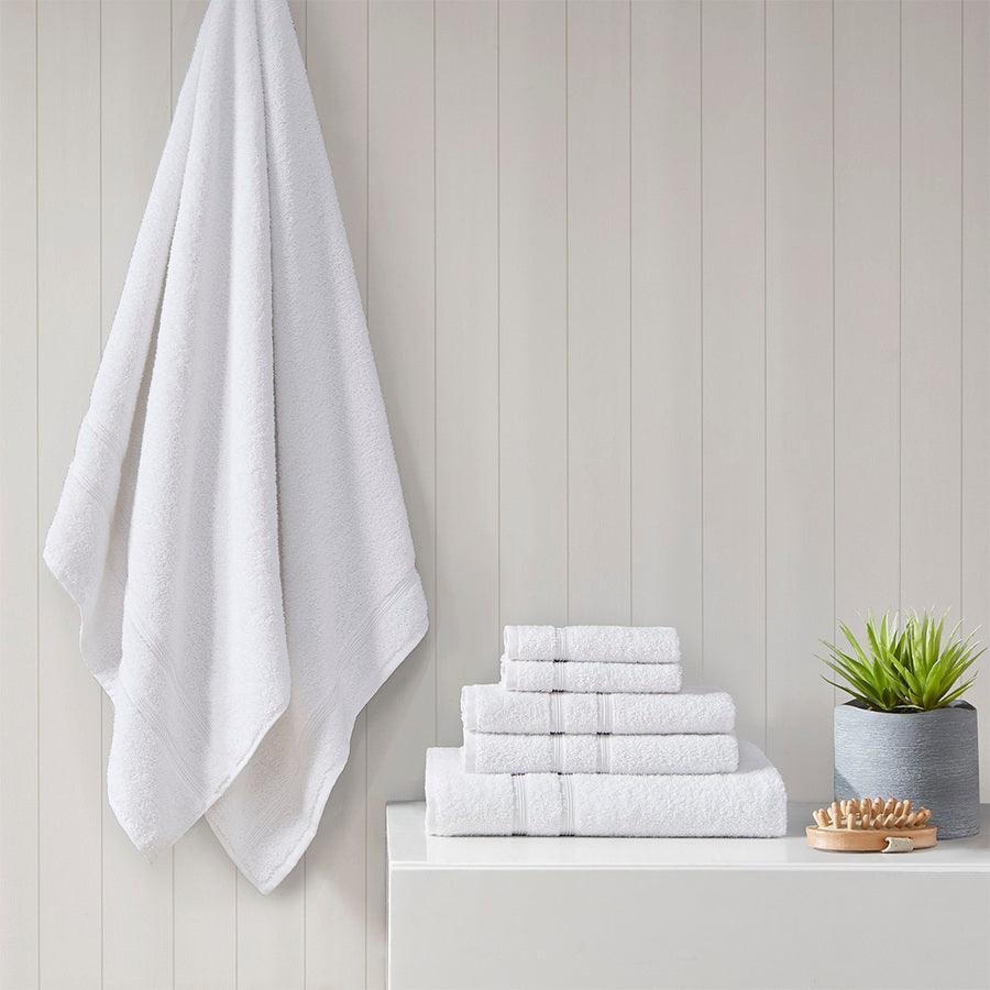 Buy Ultra Soft 100% Cotton 6-Piece Bath Towel Set (White) | LINENS & HUTCH