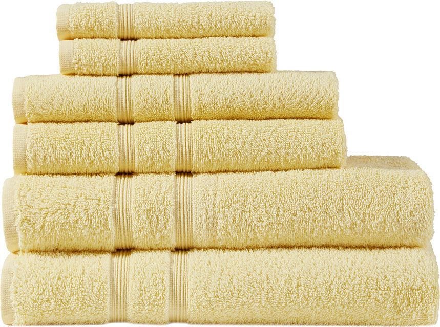 510 Design - Aegean 100% Turkish Cotton 6 Piece Towel Set - Yellow