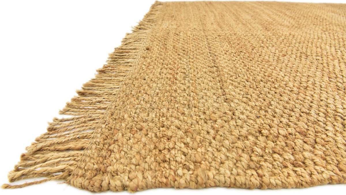 Braided Jute Coastal 9x12 Rectangular Rug Yellow