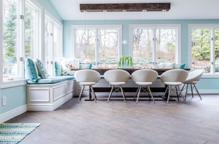 white dining chairs dining room