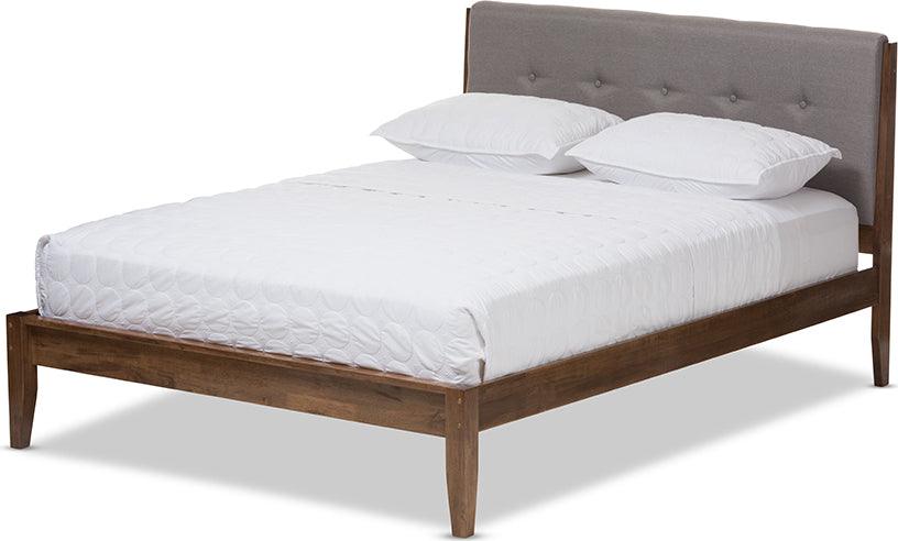 Shop Leyton King Bed Gray Walnut Brown Beds CasaOne