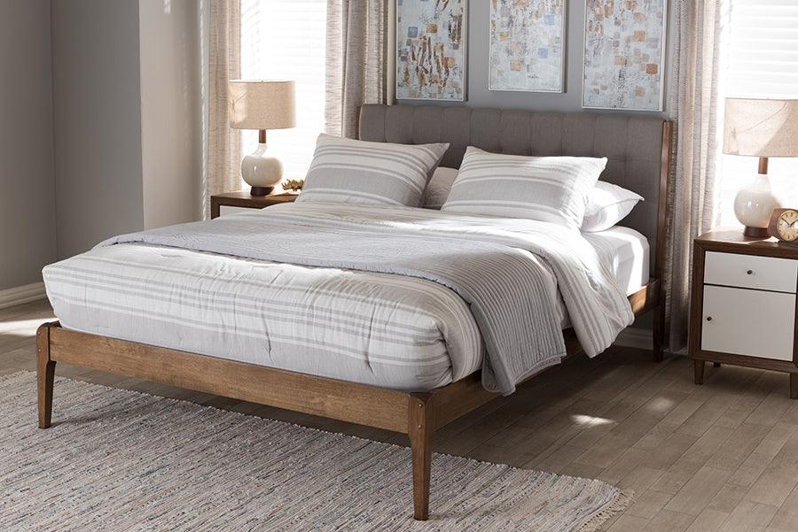 Alinia Mid Century Retro Modern King Size Platform Bed