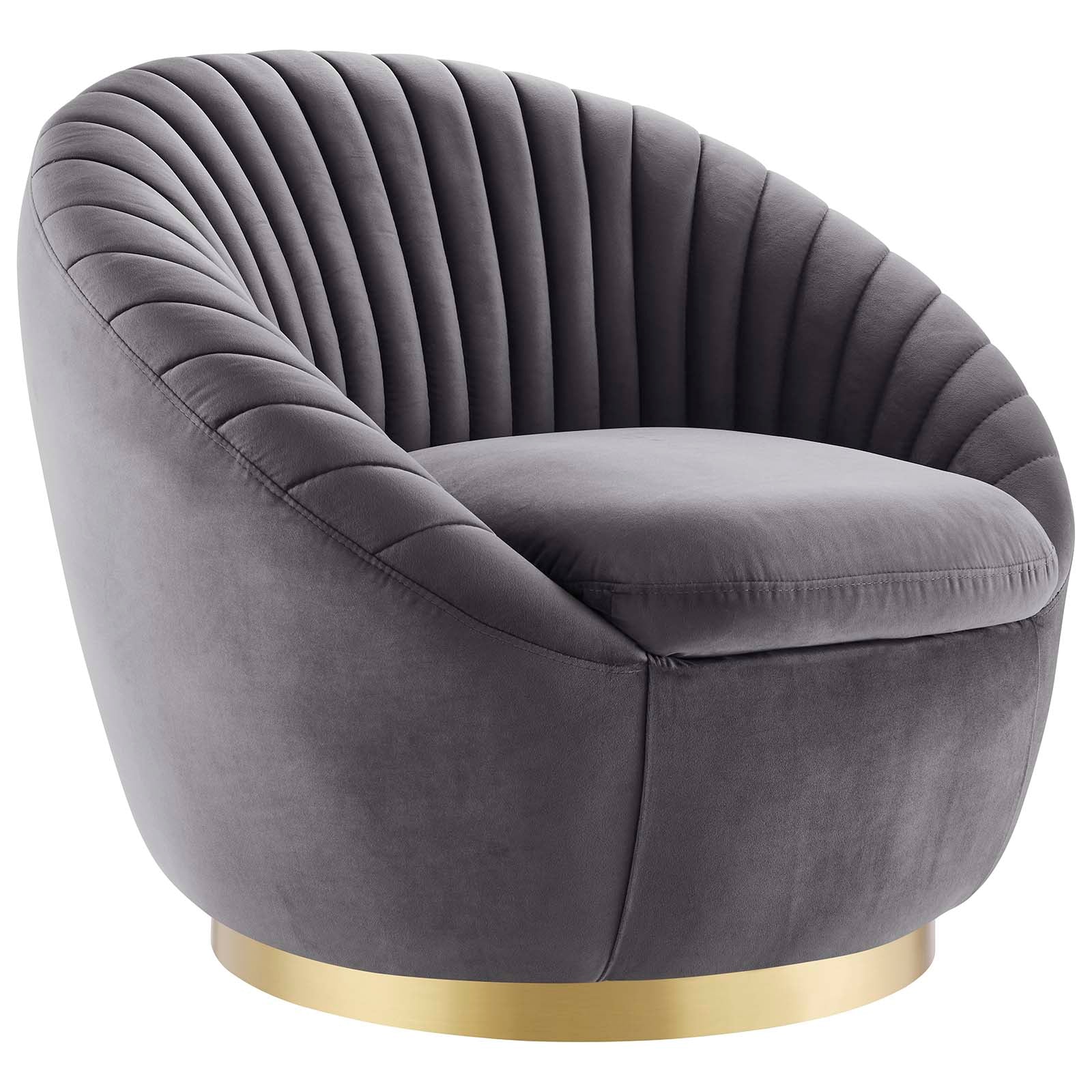 Embrace Tufted Performance Velvet Performance Velvet Swivel Chair by M —  Lexmod