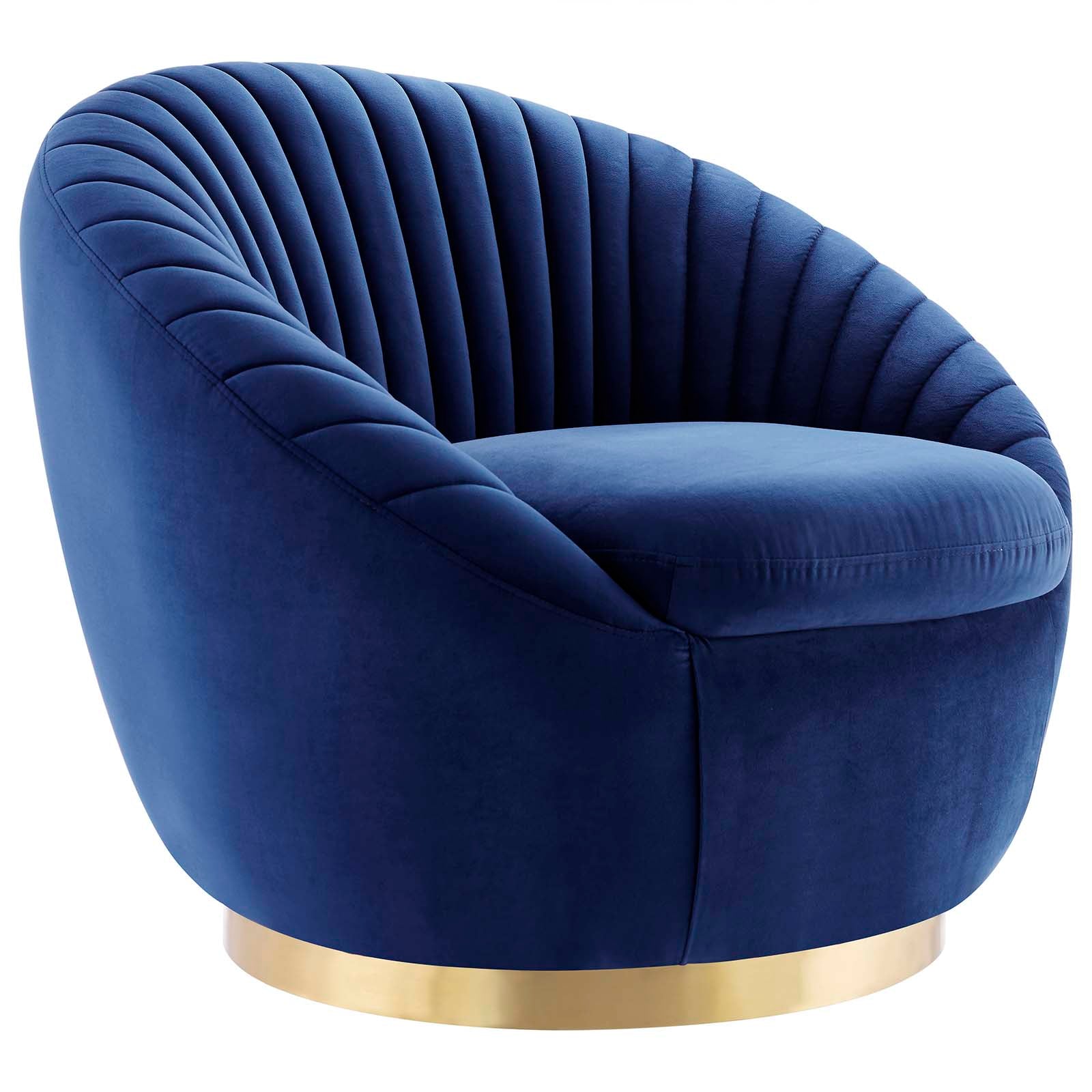 Embrace Tufted Performance Velvet Performance Velvet Swivel Chair by M —  Lexmod