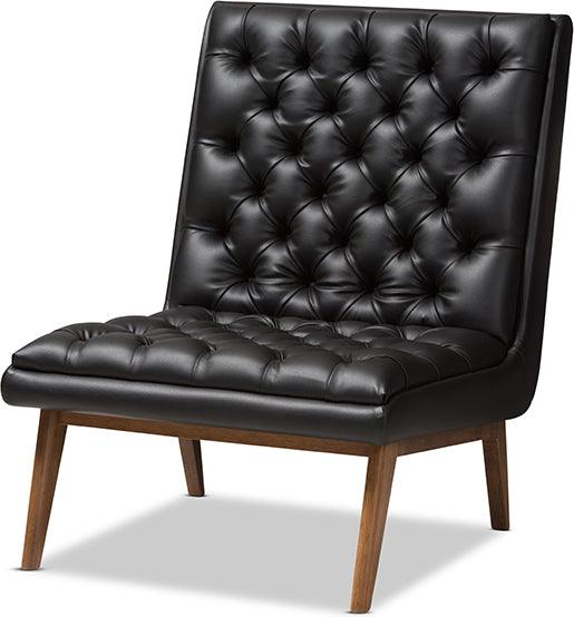 Shop Baxton Studio Annetha Mid Century Modern Black Faux Leather