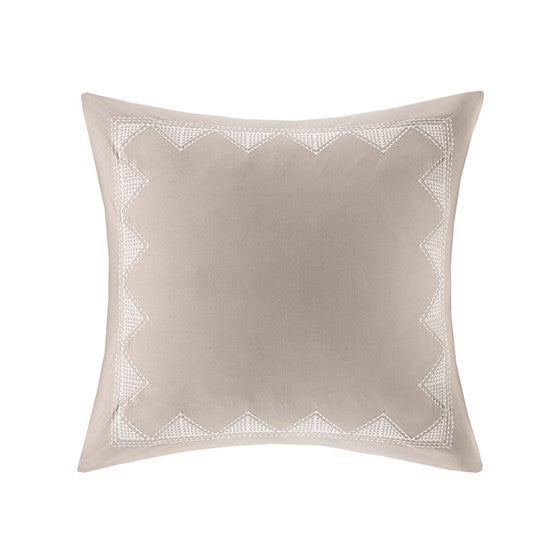 INK+IVY Camila Cotton Quilted Euro Sham - White - 26 x 26