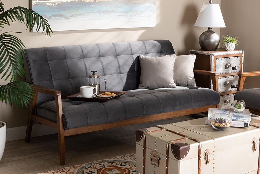 Clara Charcoal Grey Velvet Sofa – Deborah l kerbel