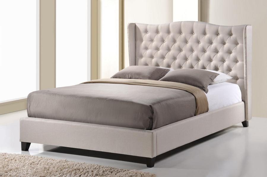 Shop Taylor Queen Bed Light Beige Beds CasaOne