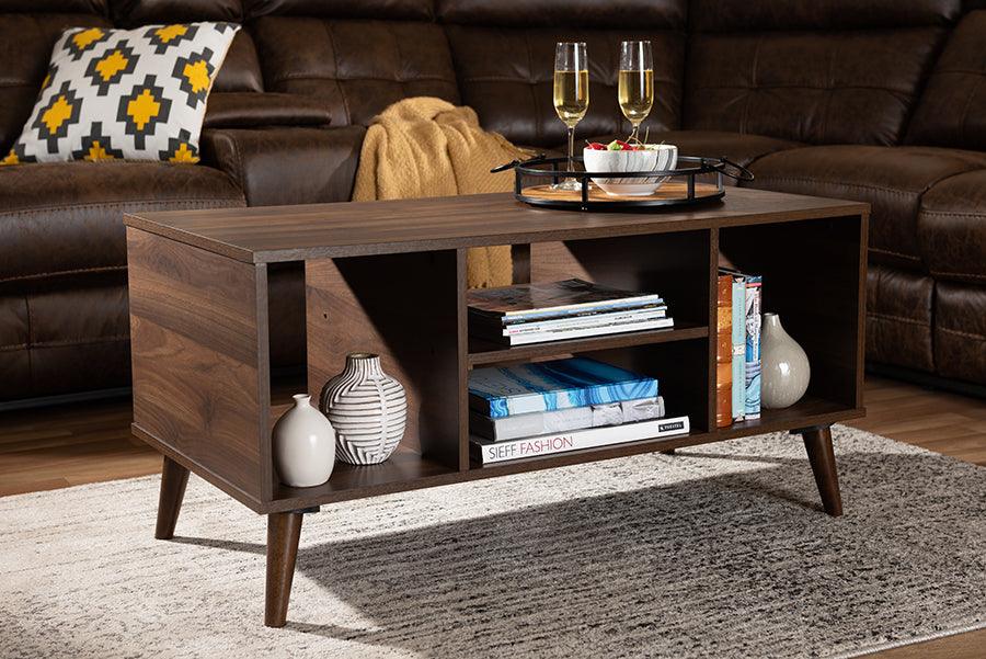 Noble House Gunnar Modern Industrial Coffee Table Set, Antique Brown, Black