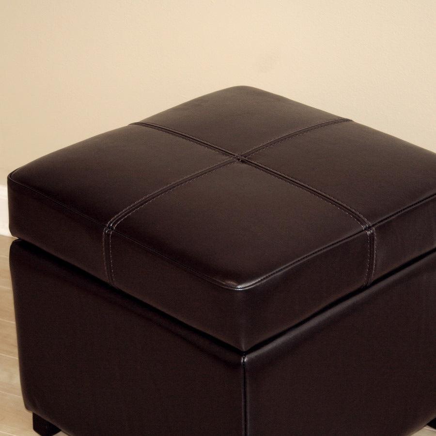 Shop Baxton Studio Siskal Dark Brown Modern Cube Ottoman Set Of 2