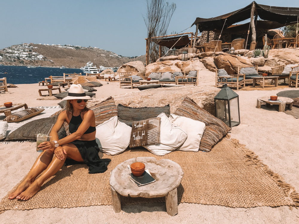 Trendy Spots in Mykonos and best beach clubs Scorpios Travel A Little Luxe