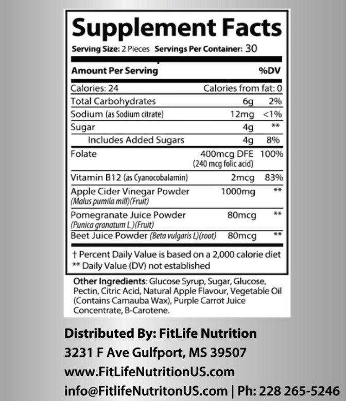 Apple Cider Vinegar Gummies – Fitlife Nutrition USA
