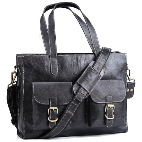 Bolso tote de cuero para hombre