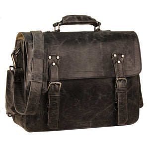 Genuine Vintage Buffalo Leather Unisex Backpack Rucksack Bag Men Women ...