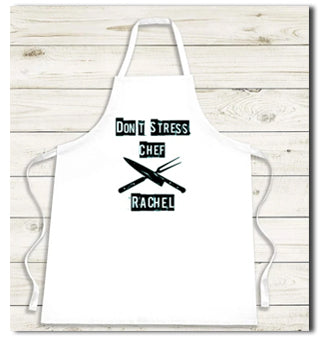 Don't stress the chef personalised BBQ apron
