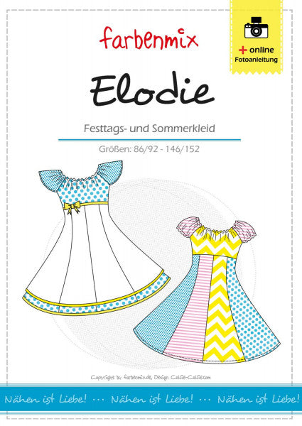 Das Coverbild des Kinderfestkleides Elodie von farbenmix.