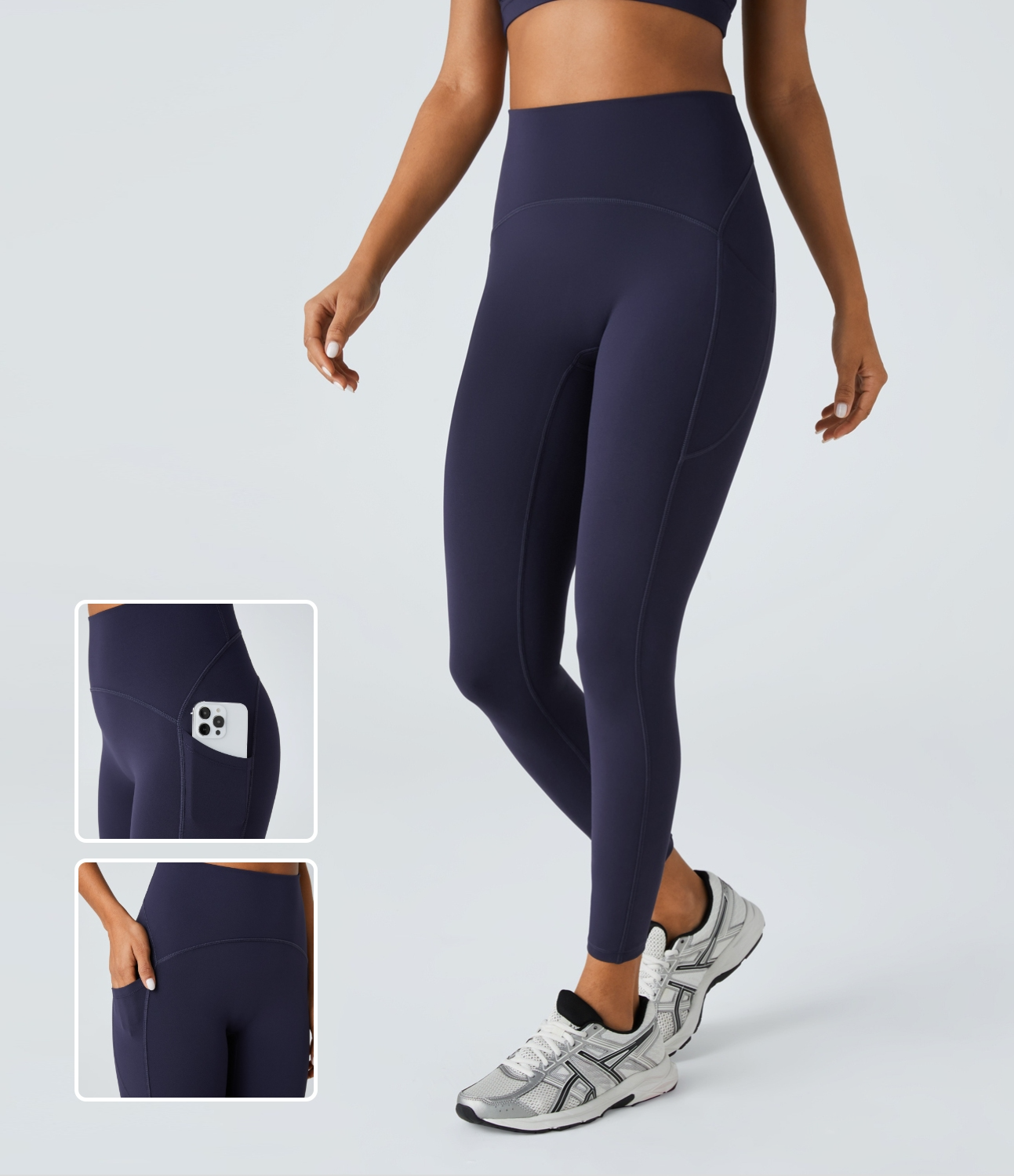 

Halara SpeedWaveв„ў High Waisted Side Pocket Quick Dry 7/8 Running Leggings - Black -  gym leggings leggings with pockets