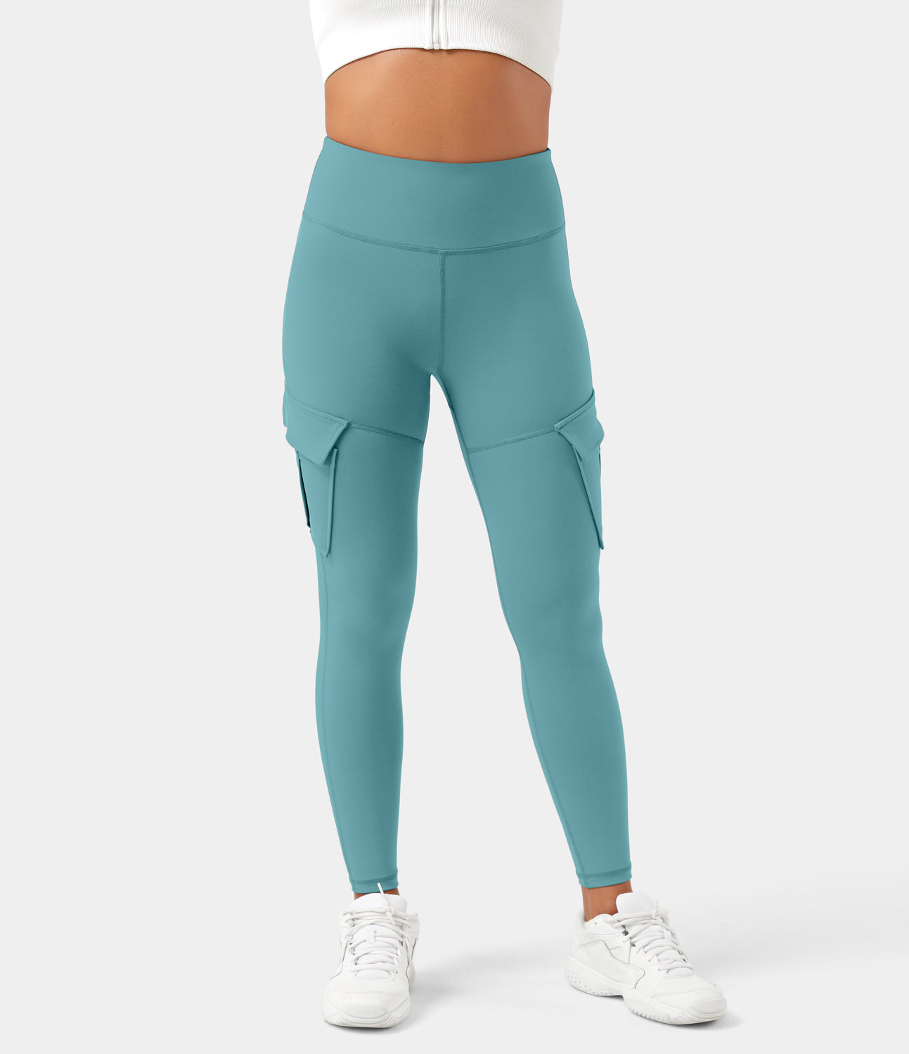 

Halara High Waisted Cargo Pocket Skinny Yoga 7/8 Leggings - Lilac Pink -  gym leggings leggings with pockets leggings with butt lift