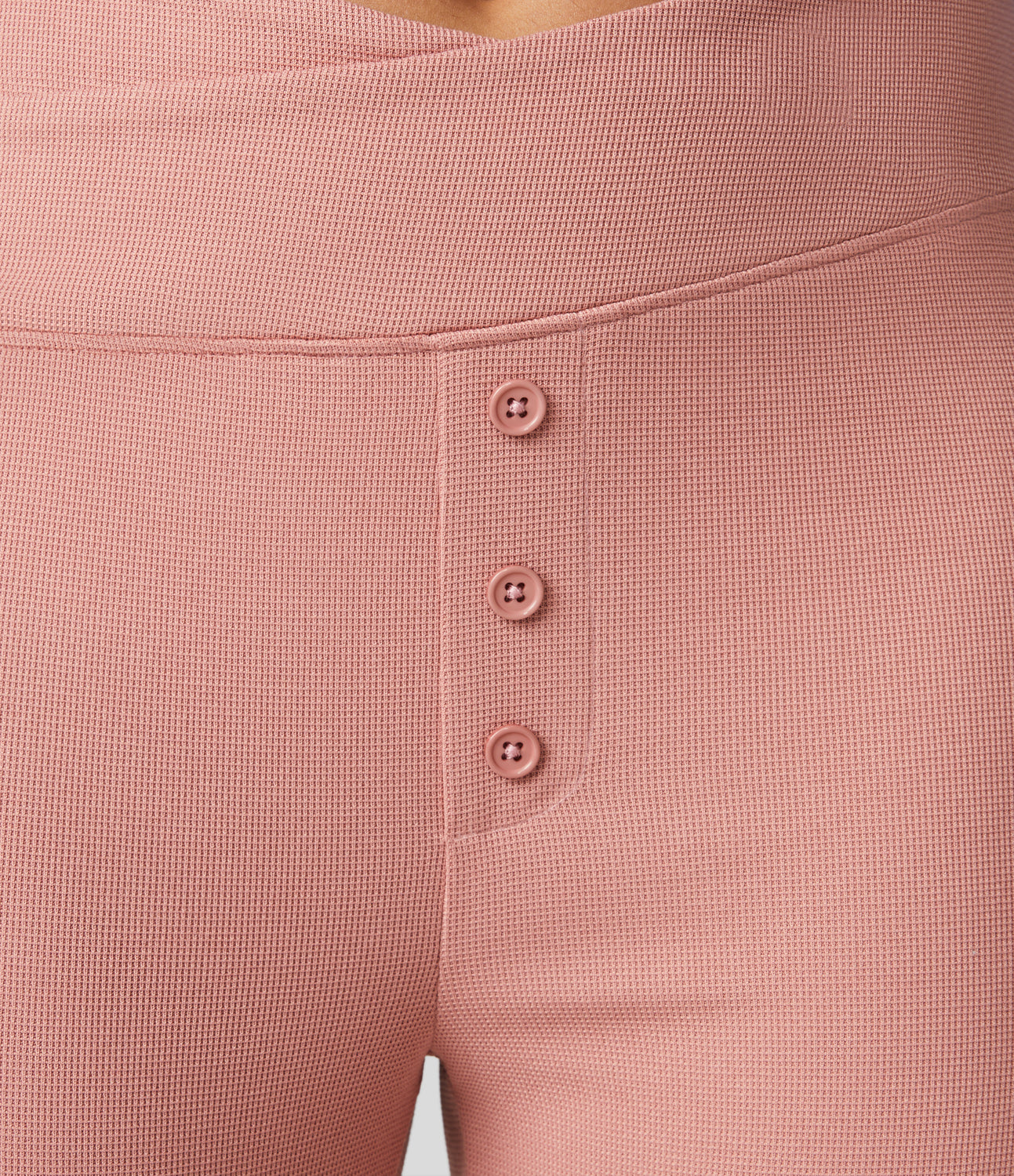 

Halara High Waisted Crossover Invisible Zipper Button Side Flap Pocket Waffle Casual Flare Pants - Rose Tan -  sweatpants