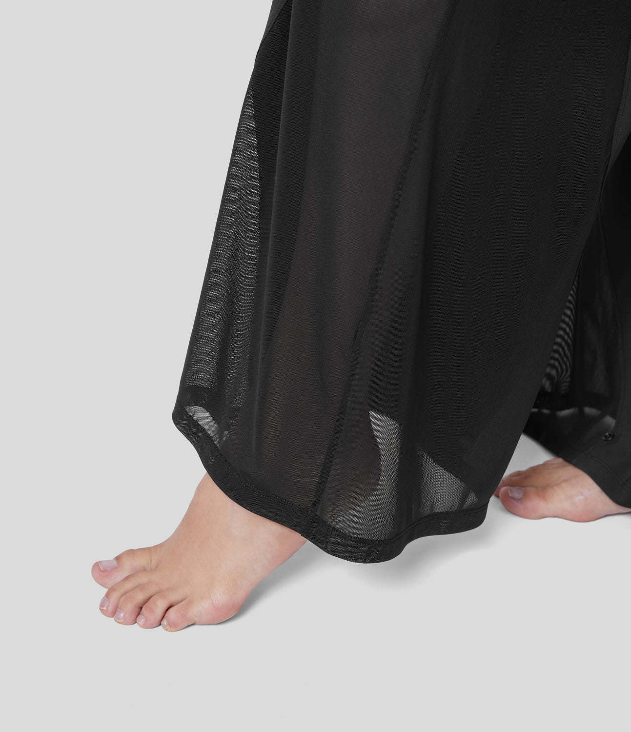 

Halara High Waisted Side Pocket Contrast Mesh Adjustable Button Hem Work Pants - Keepsake Lilac -  sweatpants jogger pants