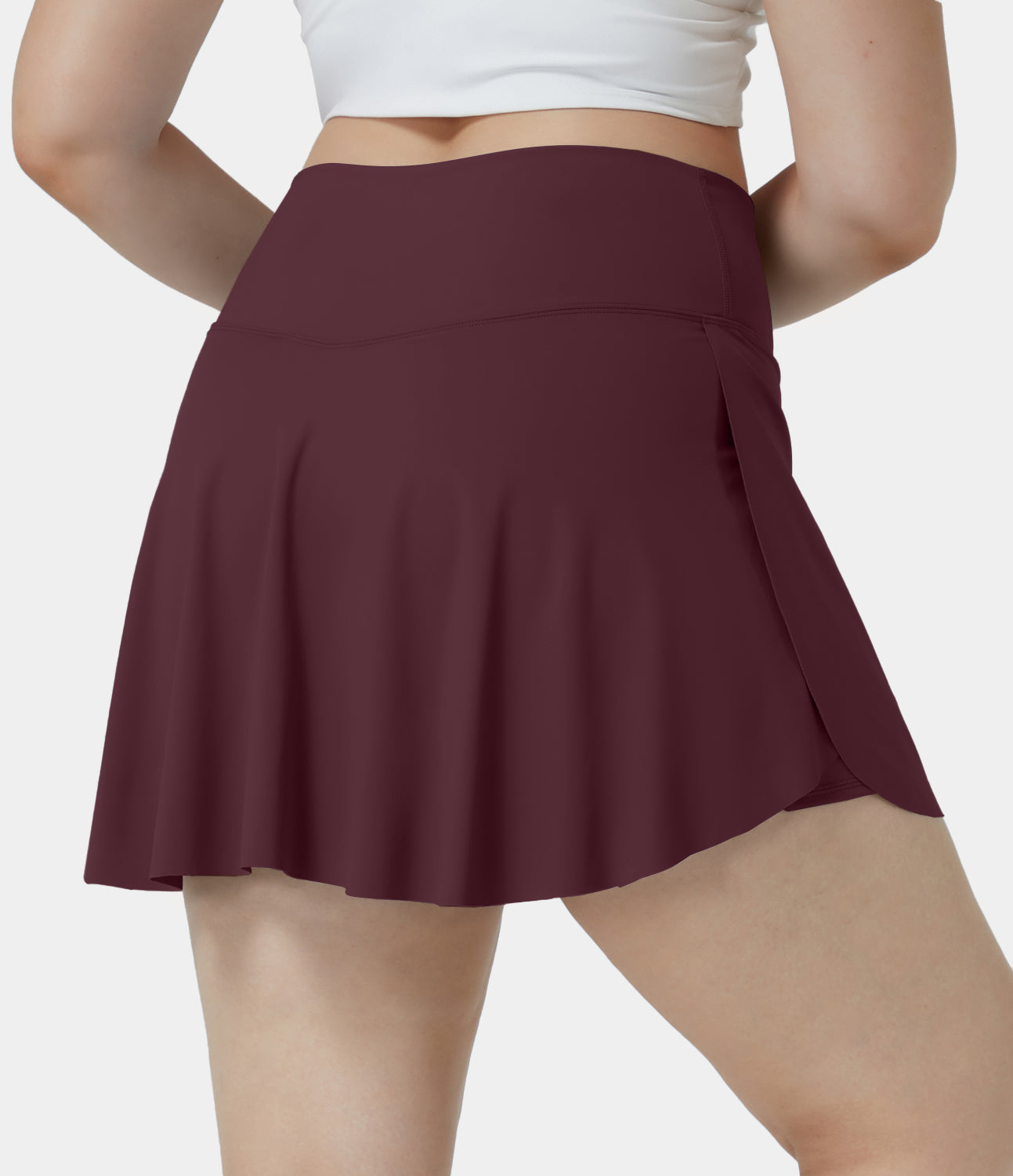 

Halara Everyday Softlyzeroв„ў Airy Crossover Side Pocket 2-in-1 Cool Touch Tennis Plus Size Skirt-Lucid-UPF50+ - Nosegay