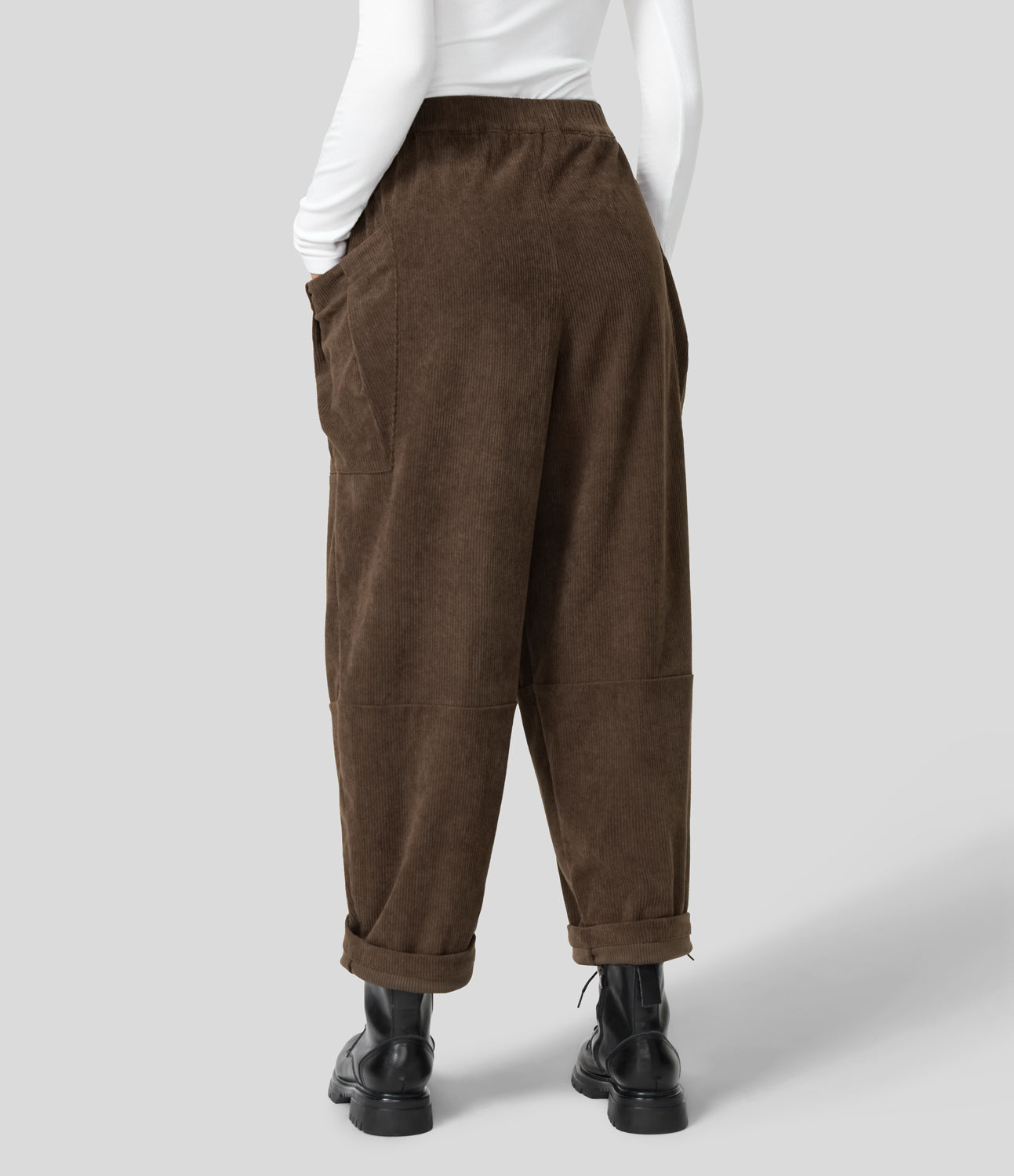 

Halara High Waisted Side Pocket Corduroy Casual Pants - Demitasse -  sweatpants jogger pants stacked sweatpants cargo joggers