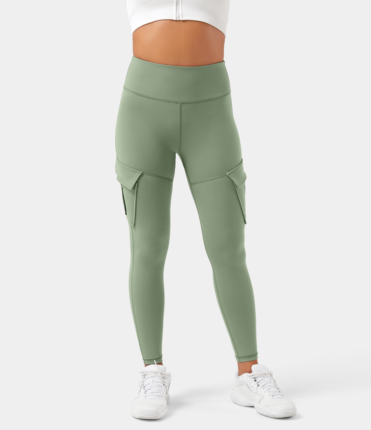 

Halara High Waisted Cargo Pocket Skinny Yoga Leggings - Lilac Pink -  gym leggings leggings with pockets leggings with butt lift