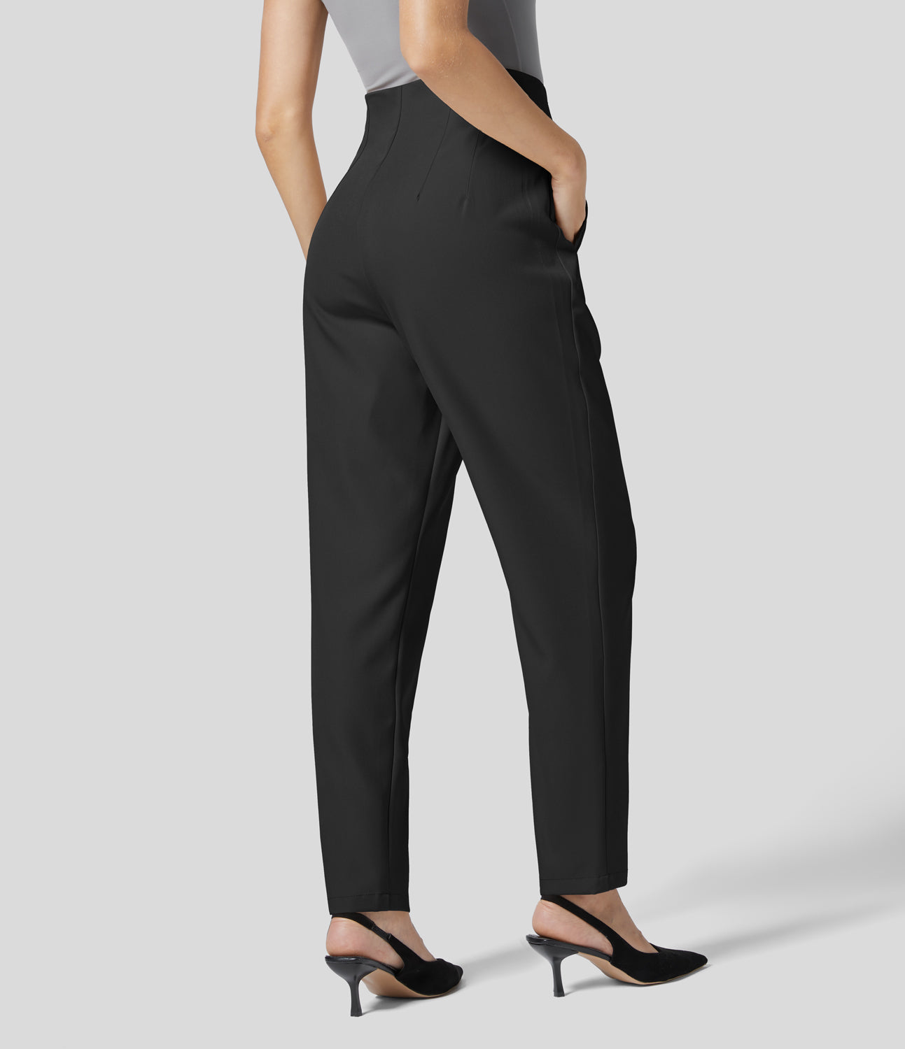 

Halara High Waisted Side Pocket Tapered Work Suit Pants - Black -  sweatpants jogger pants stacked sweatpants cargo joggers