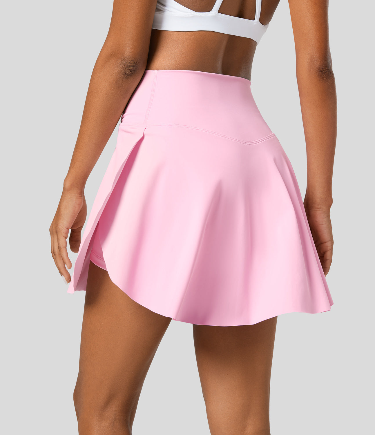 

Halara Softlyzeroв„ў Airy Crossover Side Pocket 2-in-1 Cool Touch Tennis Skirt-Lucid-Longer Length-UPF50+ - Chambray Blue