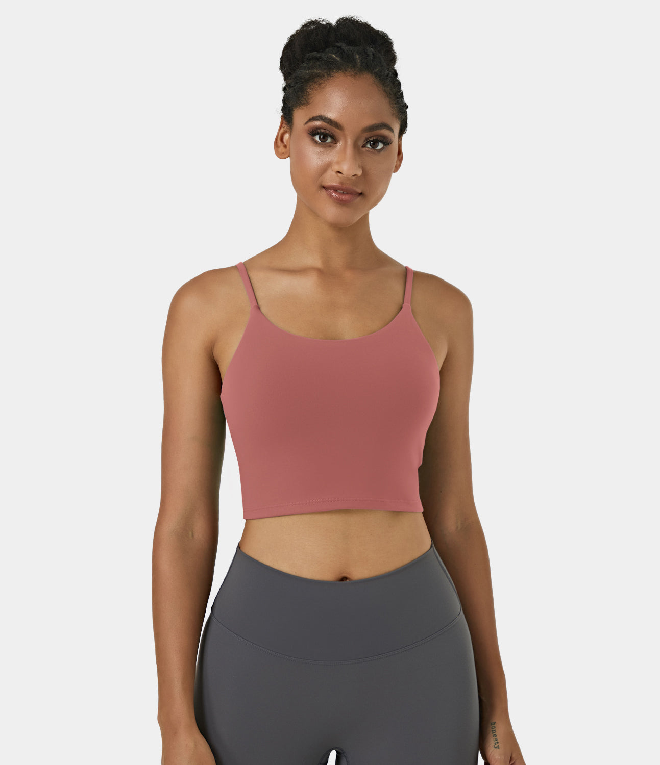 

Halara Basic Padded Workout Cropped Tank Top Tank Top - Dusty Rose -  golf tops halter top tunic tops sleeveless tops backless top