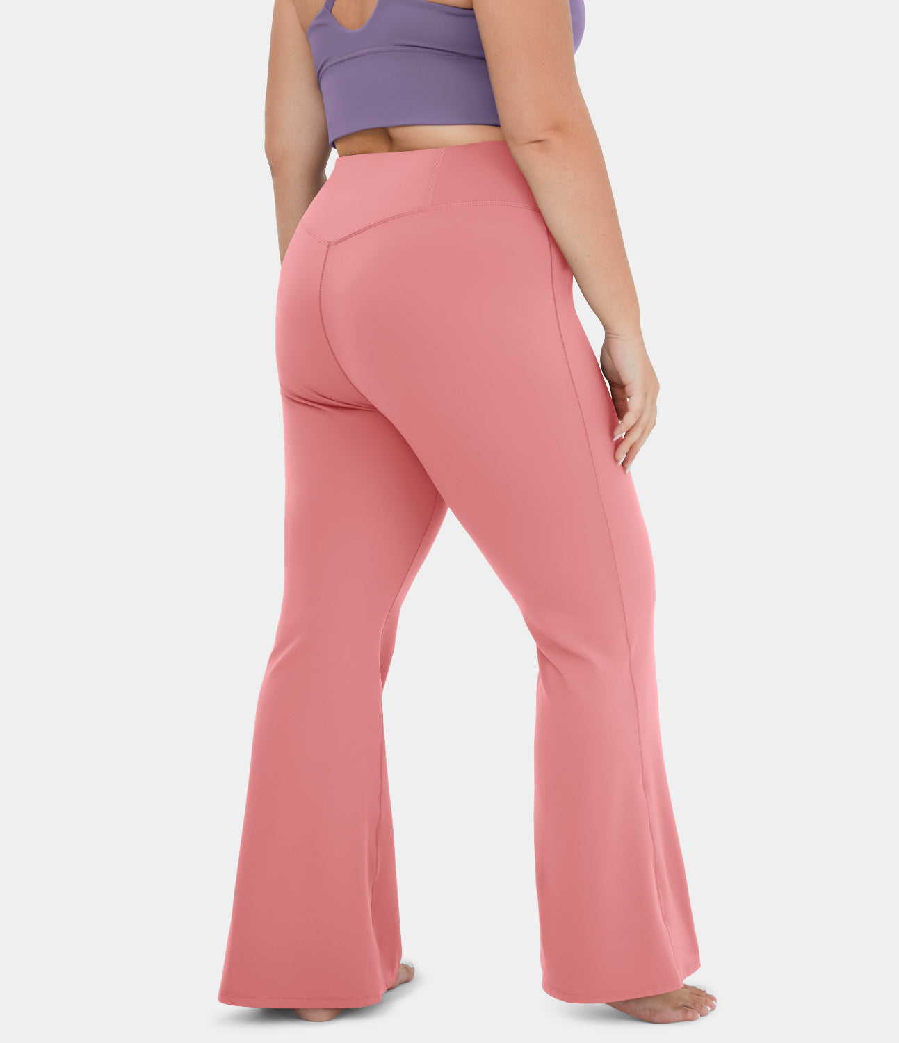 19% Discount! Halara Crossover High Waisted Back Pocket Plus Size Super  Flare Leggings - Candy Pink - 1X Halara. Global