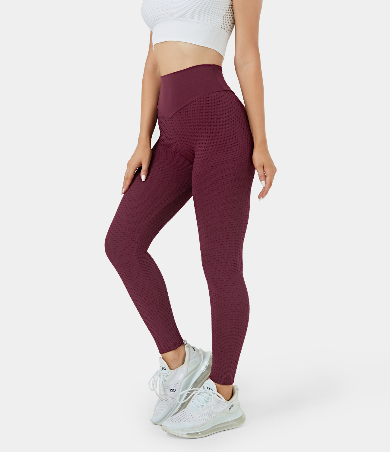 

Halara In My Feels High Waisted Texured Butt Lifting 7/8 Leggings - Dark Grey -  gym leggings leggings with pockets leggings with butt lift