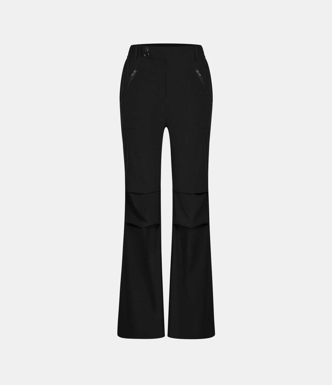 

Halara High Waisted Belted Button Zipper Pocket Flare Casual Cargo Pants - Black -  sweatpants jogger pants stacked sweatpants