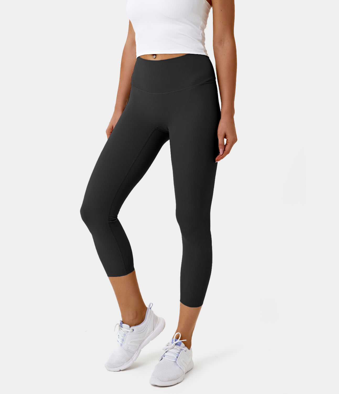 

Halara Everyday Leggings High Waisted Back Pocket Capri Leggings - Black -  gym leggings leggings with pockets leggings with butt lift