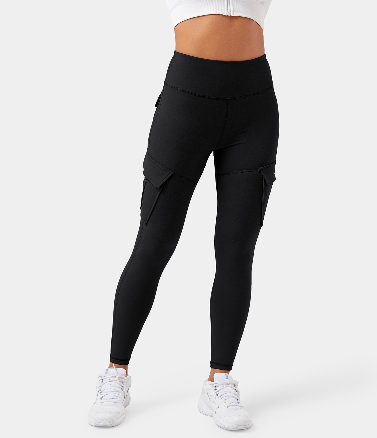 

Halara High Waisted Cargo Pocket Skinny Yoga 7/8 Leggings - Asparagus -  gym leggings leggings with pockets leggings with butt lift