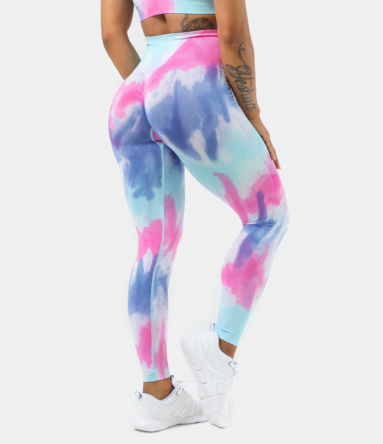 

Halara Seamless Flow High Waisted Tie Dye 7/8 Leggings - Lilac -  gym leggings leggings with pockets leggings with butt lift