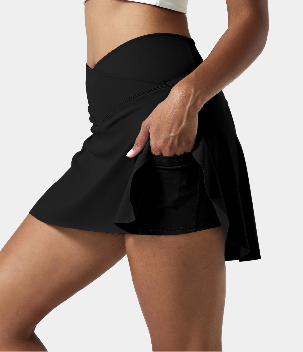 

Halara Everyday Cloudfulв„ў Air Crossover 2-in-1 Side Pocket Tennis Skirt-Lucid - Endless Sky -  midi skirt a line skirt golfing skirt