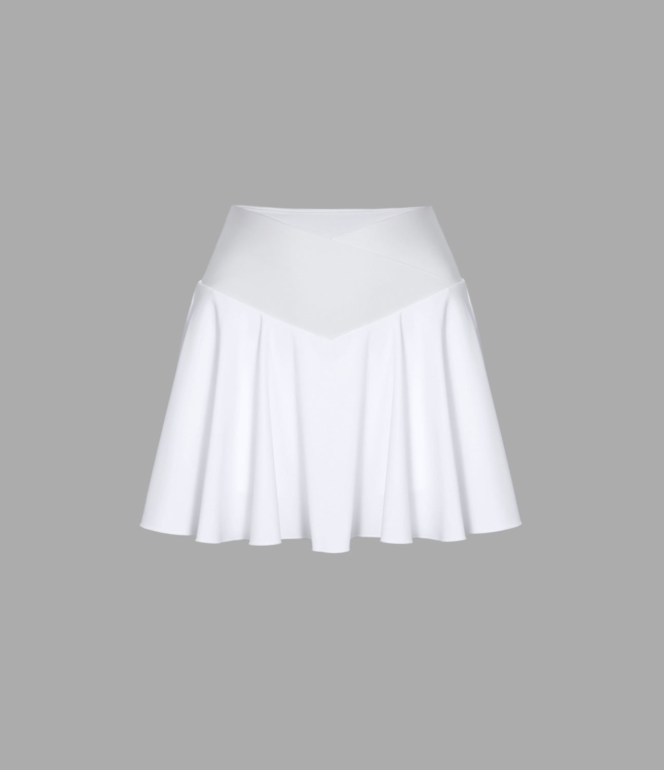

Halara Cloudfulв„ў Air High Waisted Crossover 2-in-1 Side Pocket Flare Tennis Skirt - White -  midi skirt a line skirt golfing skirt