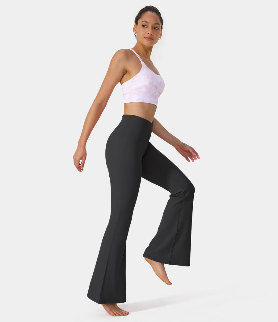 Womens Flare Pants Black High Waist Press Crease Elegant Pants Casual Flair  Leggings : : Clothing, Shoes & Accessories