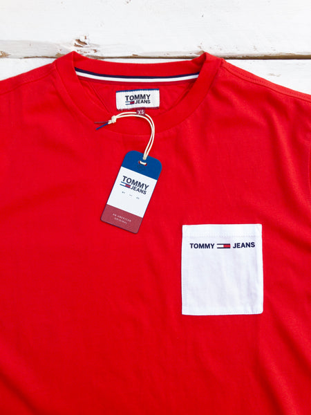 tommy jeans red tshirt