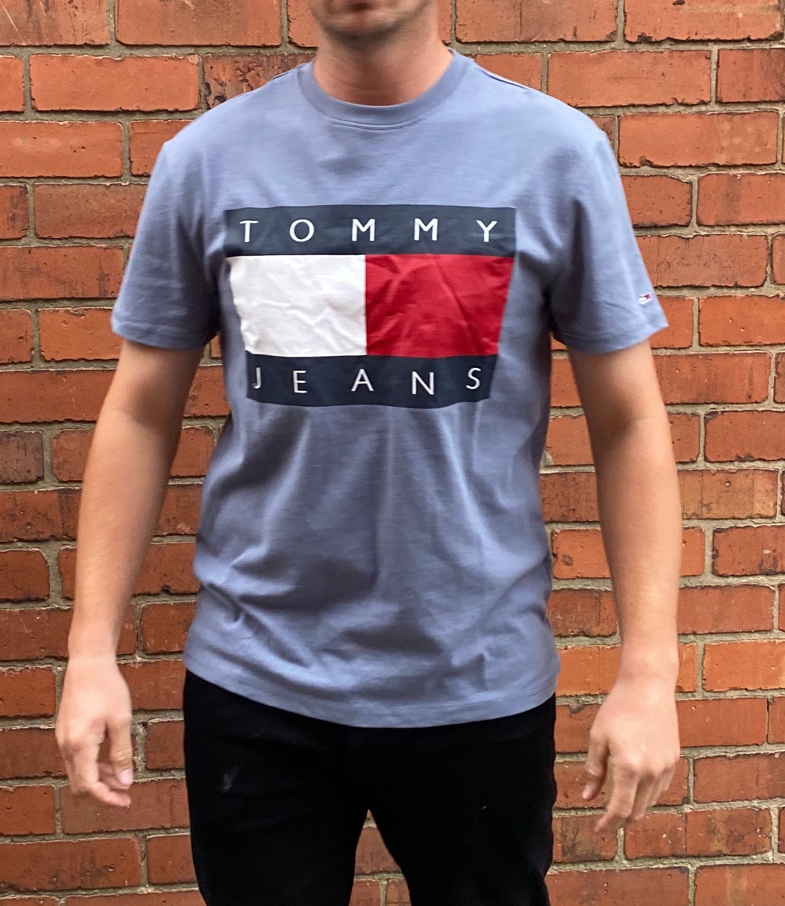 media Afwijzen Maken Light blue Tommy Hilfiger tee shirt / tshirt, men's branded designer –  System F